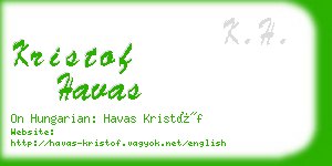 kristof havas business card